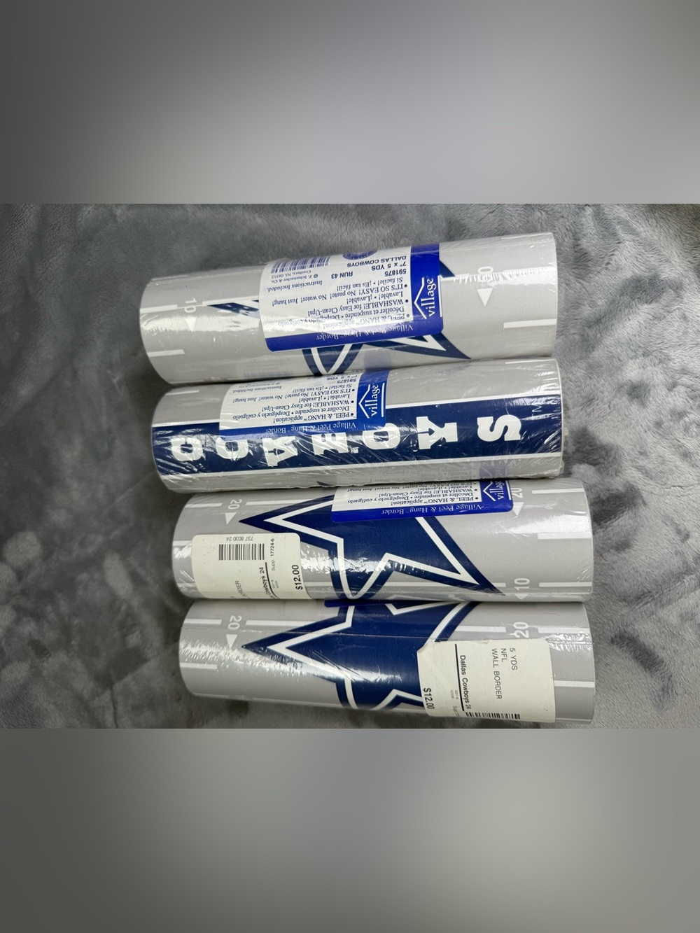VTG Dallas Cowboys Peel & Stick Wall Border 4 Rolls Village